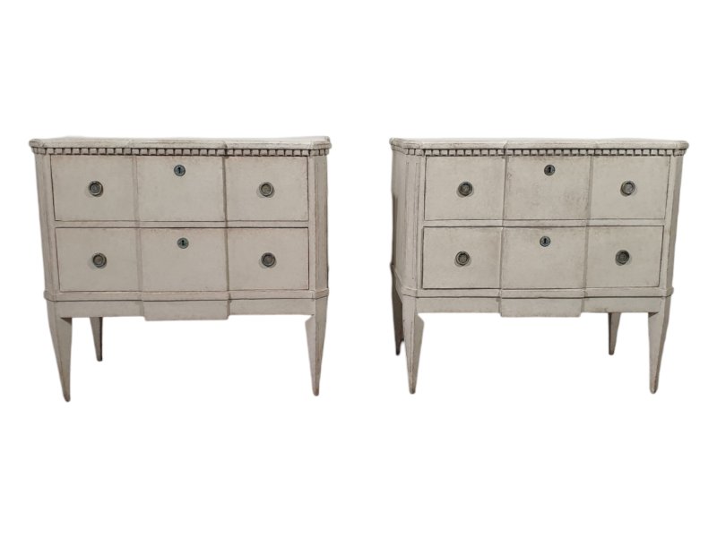 Pair of Gustavian style Chest of Drawers Ref. 23051