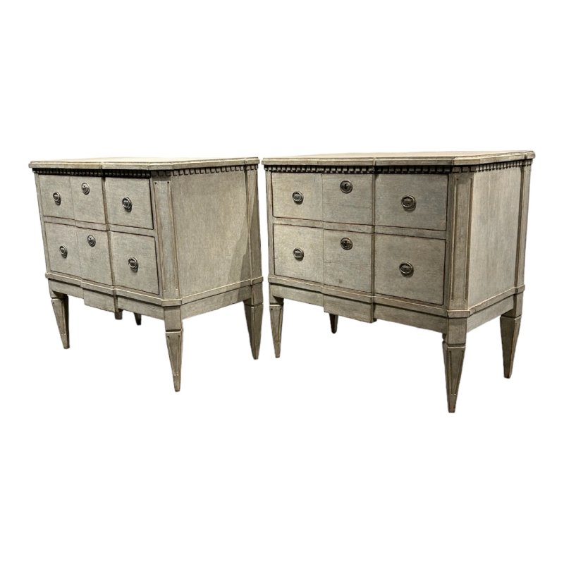 Pair of Gustavian style Chest of Drawers Ref. 24028
