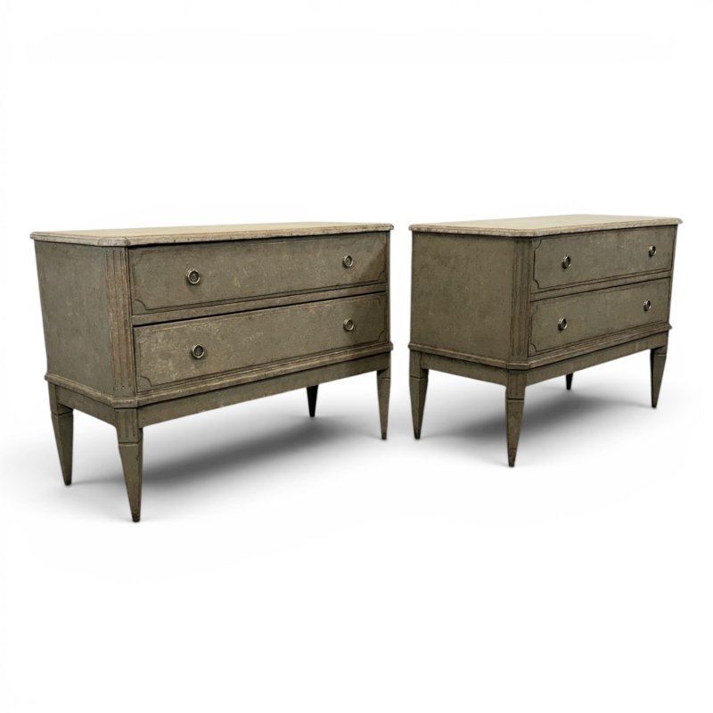 Pair of Gustavian-Style Chests of Drawers Ref. 26052